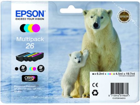 Epson Multipack Tinteiros 26 preto ciano magenta amarelo For Sale