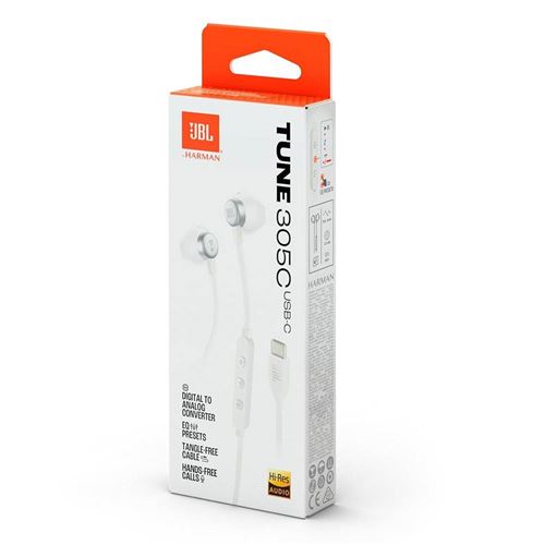 Auriculares USB-C JBL Tune 305C - Branco For Sale