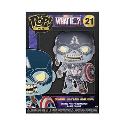 Funko Pop! Pin Marvel What If…? Zombie Captain America - 21 Online Hot Sale