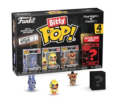 Funko Bitty Pop! Figura de Vinyl Five Nights at Freddy’s: Nightmare Bonnie  - Pack 4 | Inclui Figura Mistério Supply