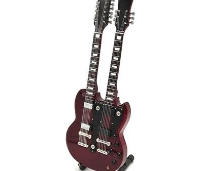 Réplica Mini Guitarra Jimmy Page Doubleneck Signature - Music Legends Collection Supply