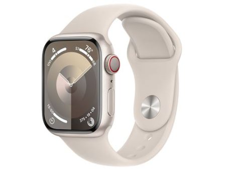 Apple Watch Series 9 GPS 41mm - Cellular - Alumínio Luz das estrelas | Bracelete Desportiva Luz das estrelas - M L Cheap