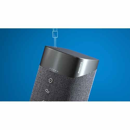 Coluna Portátil Bluetooth Philips S5505 - Preto Discount