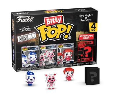 Funko Bitty Pop! Figura de Vinyl Five Nights at Freddy’s: Ballora  - Pack 4 | Inclui Figura Mistério Fashion