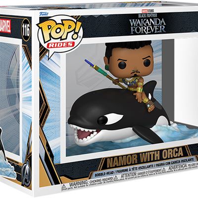 Funko Pop! Rides Figura de Vinyl Marvel Black Panther: Namor With Orca Super Deluxe - 116 on Sale